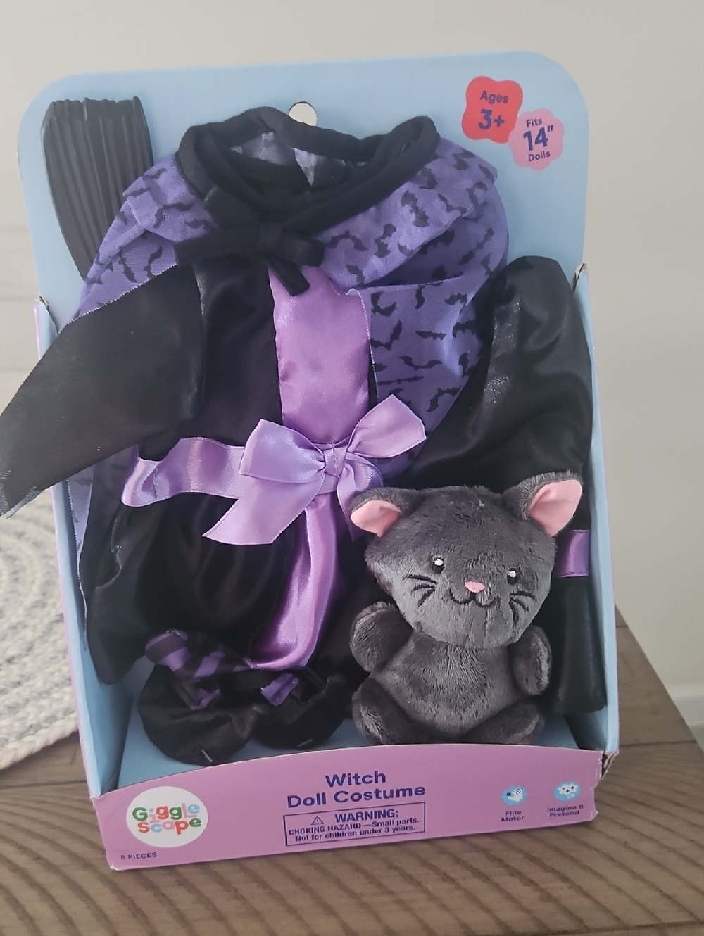 Gigglescape Witch Doll Costume with Plush Cat NWT - Picture 2 of 11